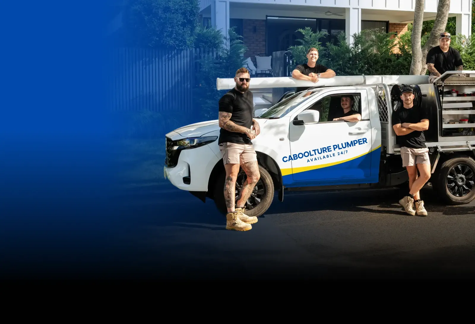 Caboolture Plumber team with the ute